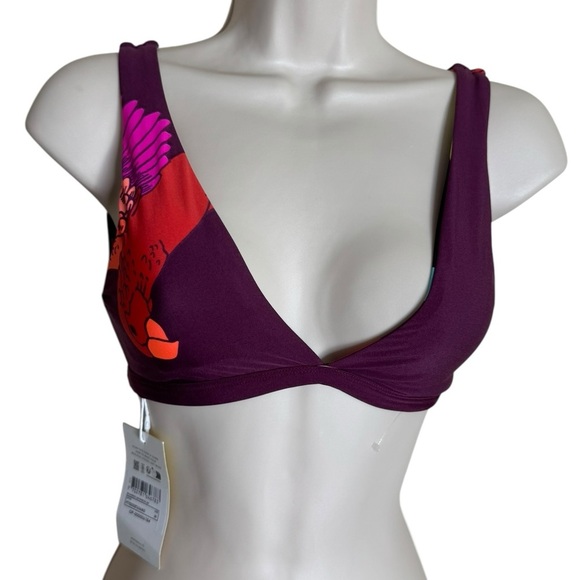 NWT Maaji Reversible Bikini Swim Set Medium triangle criss cross back geometric - Picture 3 of 8